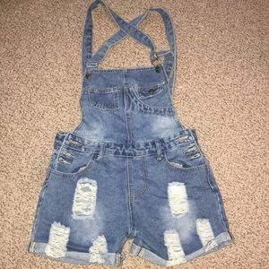 Heritage Falmer light wash overalls